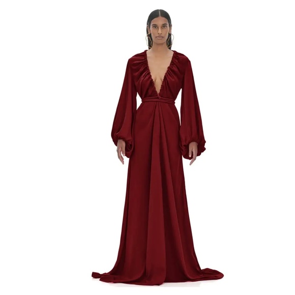 Andrea Iyamah Deep Red Gown - Picture 1 of 3